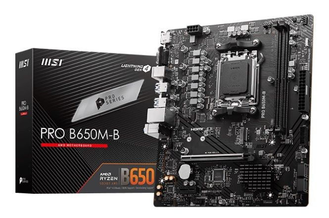 MSI PRO B650M-B AM5 DDR5 6800MHZ(OC) HDMI VGA M.2 USB3.2 2.5G LAN MATX