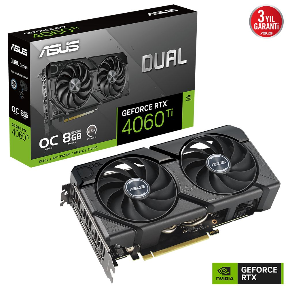 ASUS RTX4060-TI 8GB GDDR6 128BIT 3XDP/HDMI (DUAL-RTX4060TI-O8G-EVO)