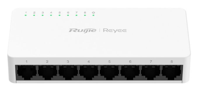 RUIJIE-REYEE RG-ES08F 8 PORT 10/100 YONETILEMEZ DESKTOP SWITCH PLASTIK KASA