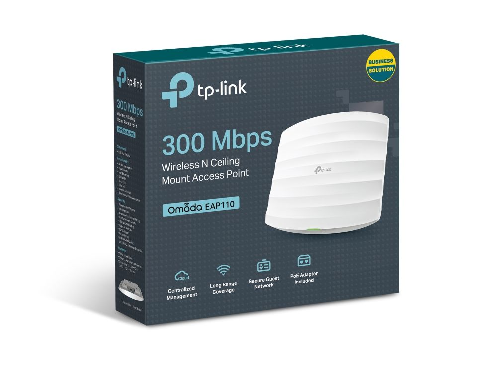 TP-LINK OMADA EAP110 1 PORT 300MBPS 2.4GHZ 2X3DBI TAVAN TIPI ACCESS POINT
