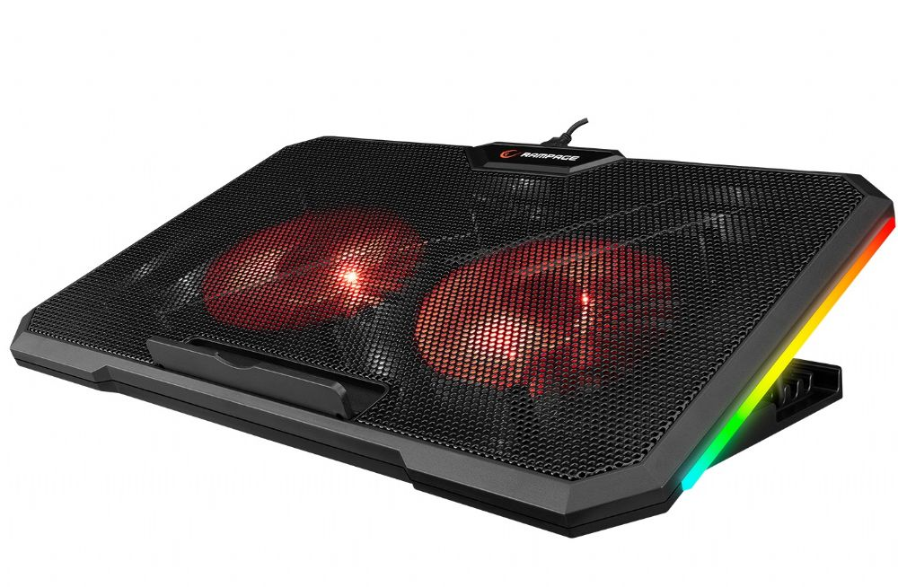 RAMPAGE AD-RC12 GAMEZONE SİYAH 2 FAN 2 USB RGB IŞIKLI 15-17 NOTEBOOK SOĞUTUCU STAND