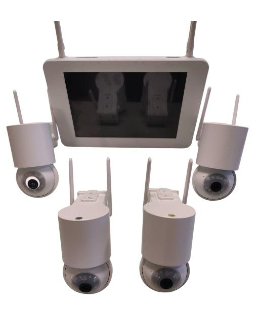 APRONX DSM600 4 KANAL NVR + 3MP 4 KAMERA FULL COLOR MIK. 10INC LCD WIFI SET