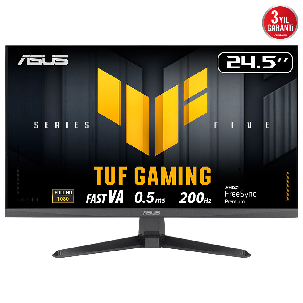 ASUS TIF GAMING VG257Q5A 24.5 INC 1920X1080 0.5MS 200HZ FAST IPS FULL HD FREESYNC HDMI/DP VESA