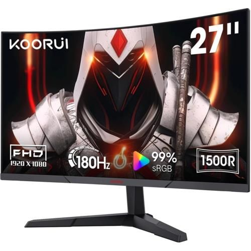 KOORUI 27E6CA 27 INC GAMING CURVED 180HZ 1MS HDMI/DP VESA MONITÖR SIYAH