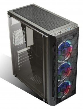 HIPER ZOE GAMING RAINBOW 4X12CM MID ATX KASA 500W