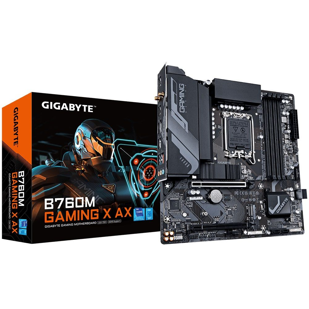GIGABYTE B760M GAMING X AX WIFI-6E DDR5 HDMI DP PCIE 16X V5.0 1700P ATX