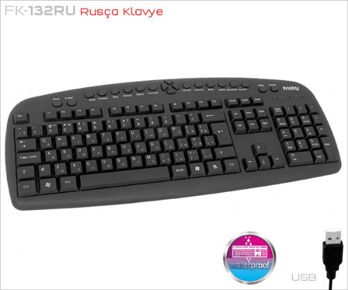 FRISBY FK-132RU USB MM KABLOLO RUSCA KLAVYE SIYAH