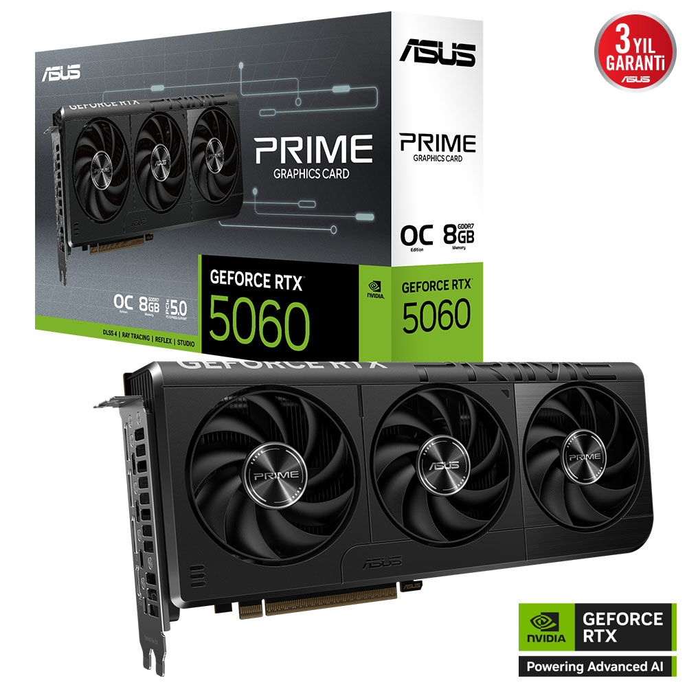 ASUS RTX5060 8GB GDDR7 128BIT 3XDP/HDMI (PRIME-RTX5060-O8G)