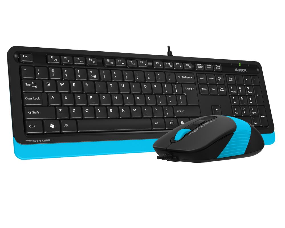 A4 TECH F1010 Q USB MAVİ/SİYAH FN-MM KLV+OPT. MOUSE 1600D