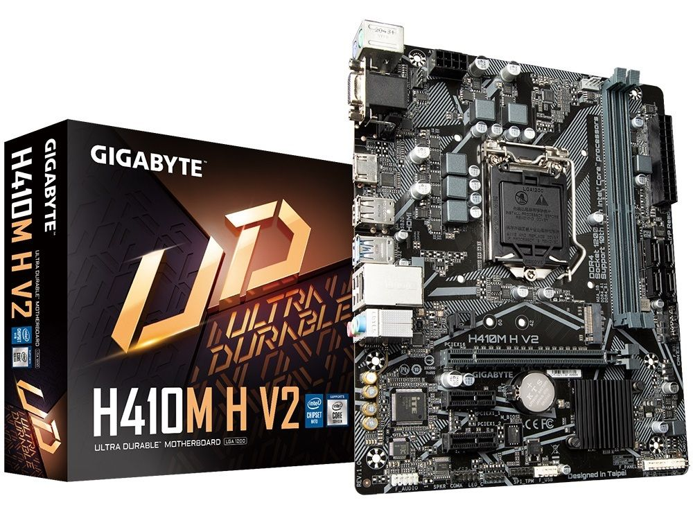 GIGABYTE H410M-H V2 INTEL 1200 GLAN HDMI/VGA SATA3 USB3.2 M.2 MATX
