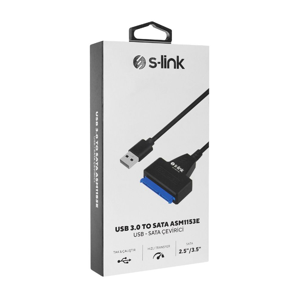 S-LINK SL-HD3150 USB3.0 TO SATA ASM1153E 20CM DATA KABLO